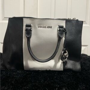 Michael Kors Two-Tone Black and White Satchel